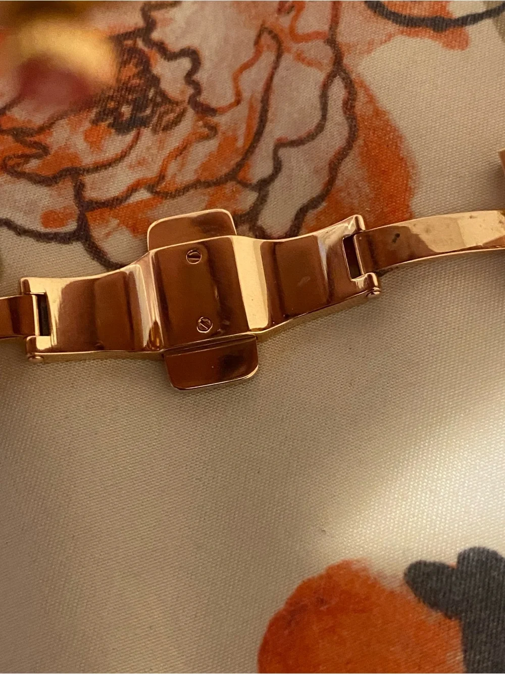 Luxurious Michele Serein 103 Diamond Bezel Rose Gold Willow Streaks Ladies Watch